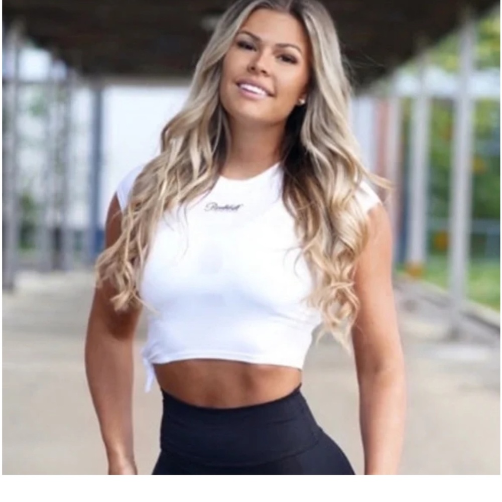 Bombshell White crop top size small